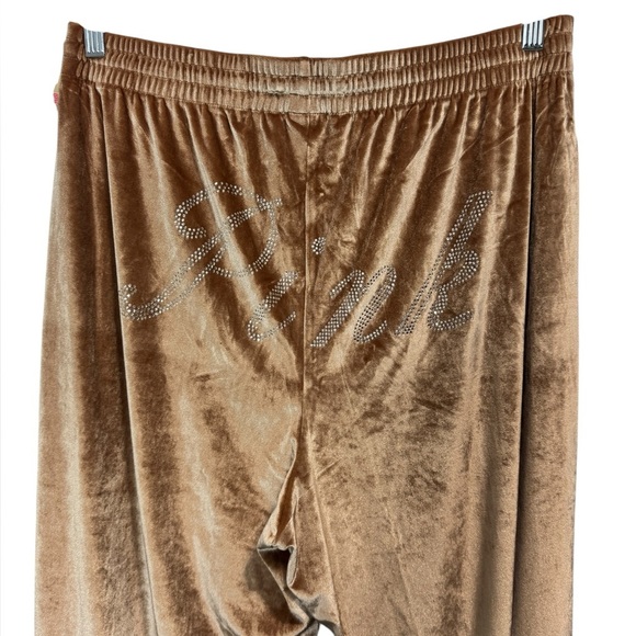 PINK by Victoria's Secret Velvet Wide-Leg Pants Tan - Picture 5 of 12